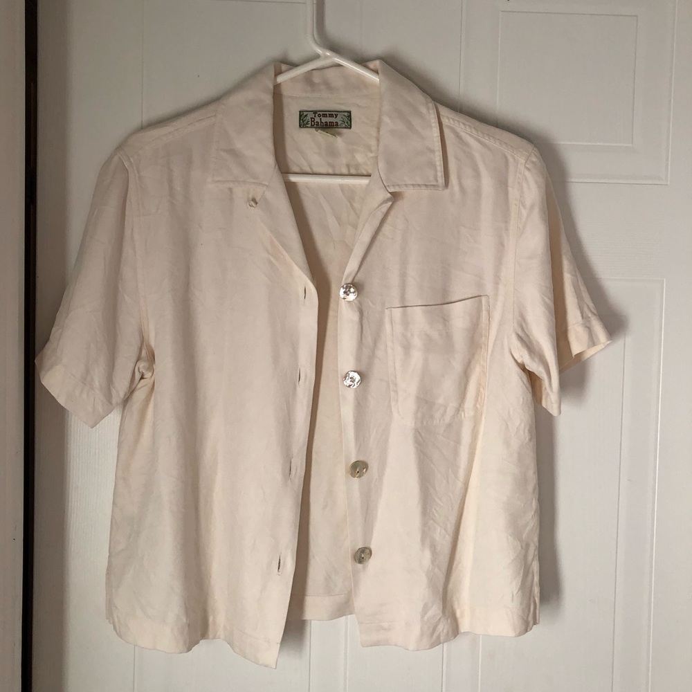 Tommy Bahama 100% Silk Button Up